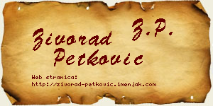Živorad Petković vizit kartica